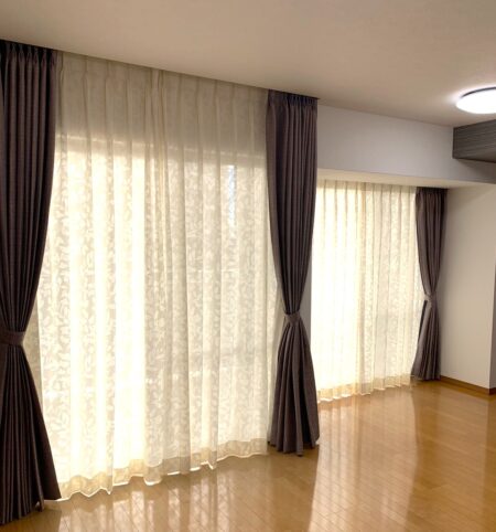 リリカラ　遮光カーテン　スミノエ　ミラーレース