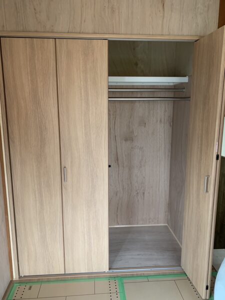 押し入れリフォーム　パナソニック　フラット折れ戸　PA型 アフター